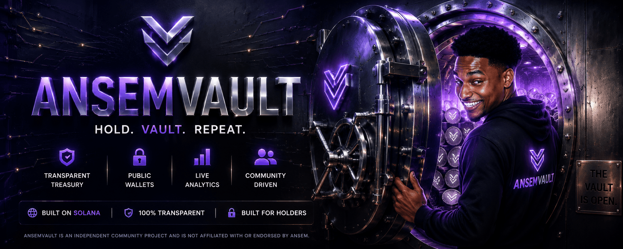AnsemVault — Hold. Vault. Repeat. The vault is open.